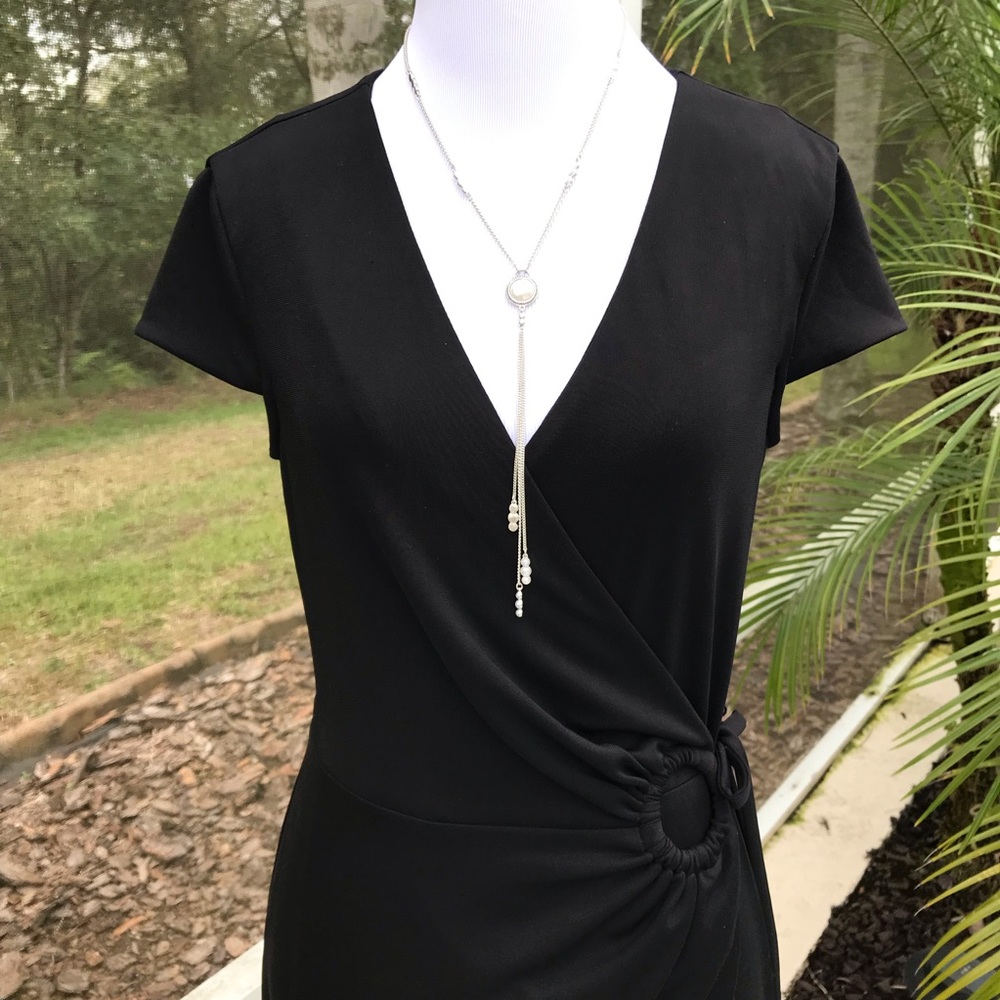 Vince Camuto black wrap dress